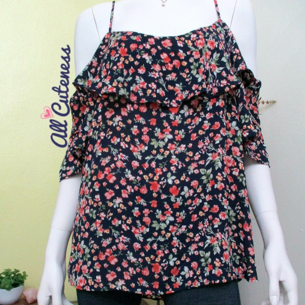 Plus Size Floral Print Blouse Size 1XL (NWOT)